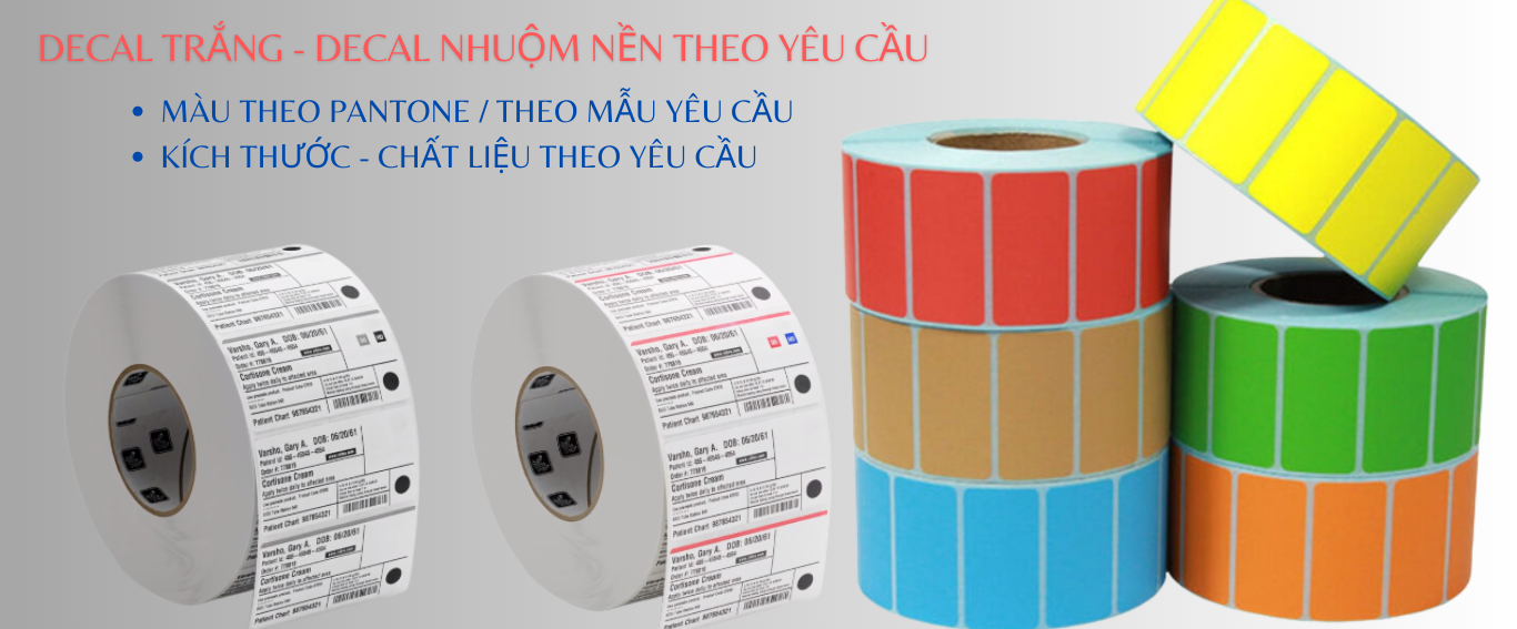 DECAL TRẮNG - DECAL NHUỘM NỀN