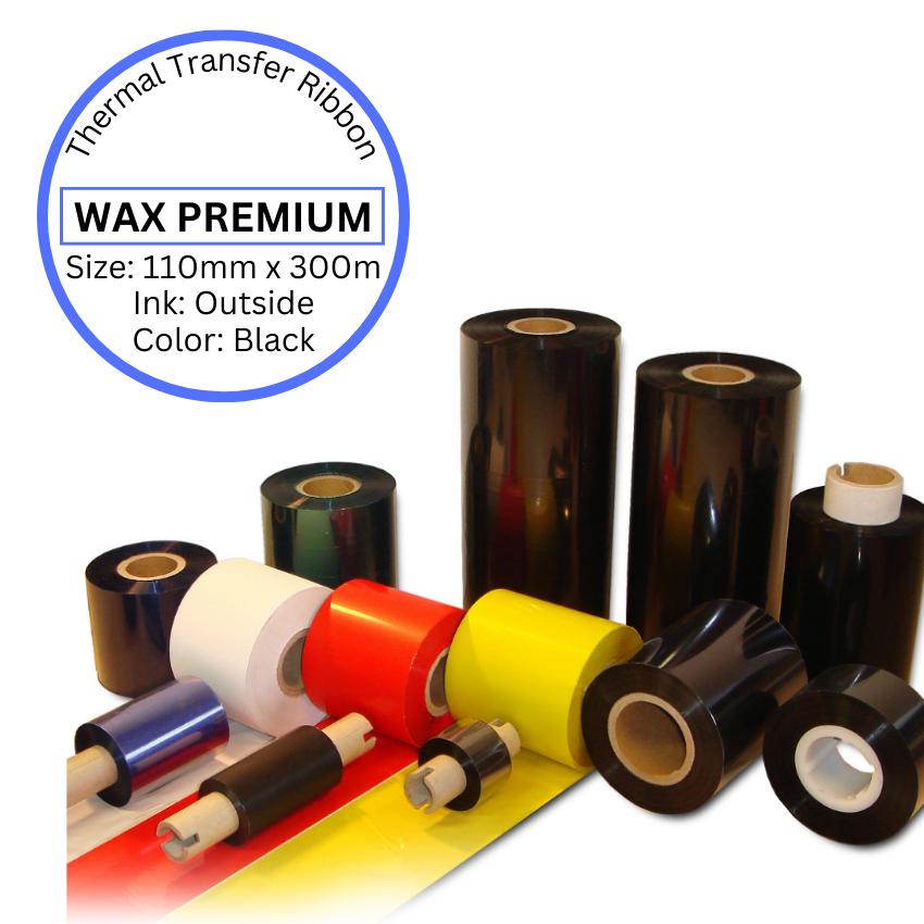 Mực ribbon Wax Premium size 110mm x 300m