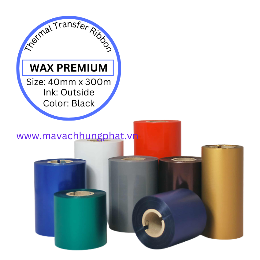 Giới thiệu về mực in mã vạch wax premium 40mm x 300m 