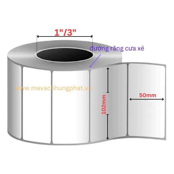 Giới thiệu giấy in mã vạch 102mm x 50mm