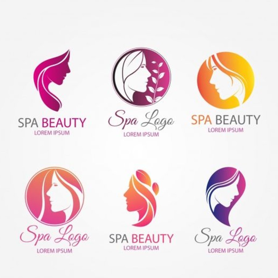Logo spa cô gái nghiêng đầu