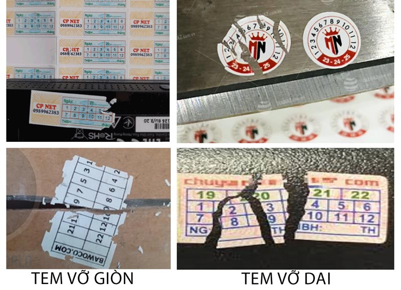 Các loại tem vỡ phổ biến hiện nay