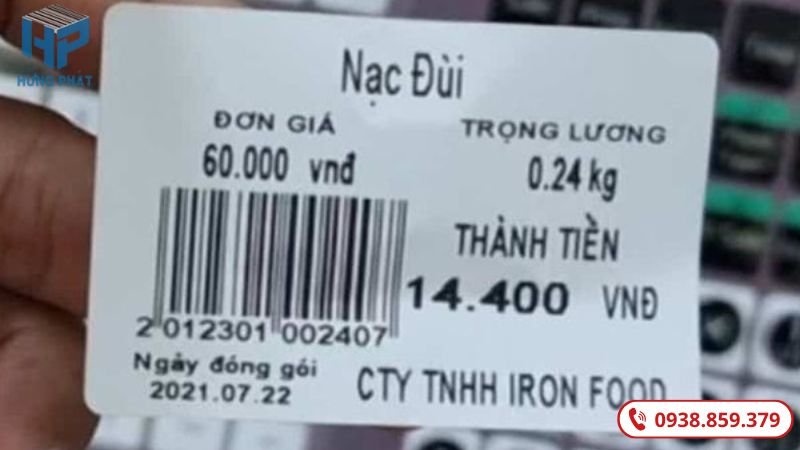 Giấy in tem ứng dụng trong in thông tin trên thực phẩm trong siêu thị