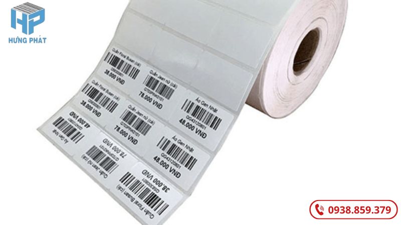 Ứng dụng giấy decal cuộn để in ấn mã vạch, giá thành, tên sản phẩm