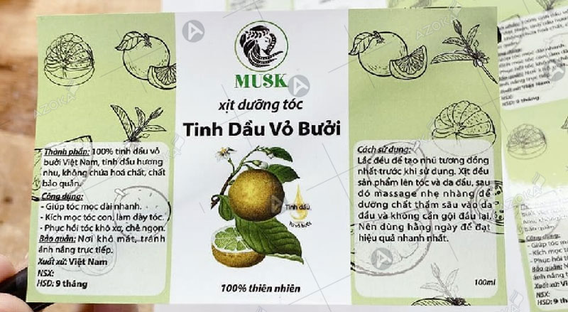 Truyền tải thông tin đầy đủ và bố cục dễ hiểu giúp mẫu in tem dầu gội trở nên bắt mắt, chuyên nghiệp