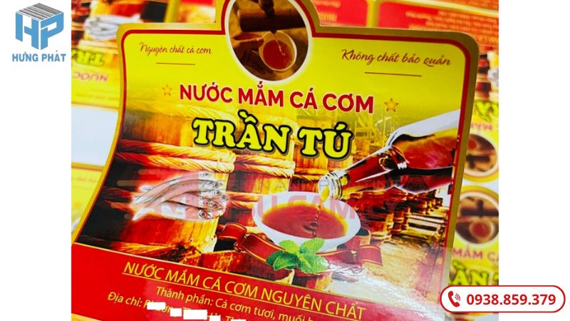 Mẫu tem nhãn nước mắm decal tiện lợi, dễ dùng