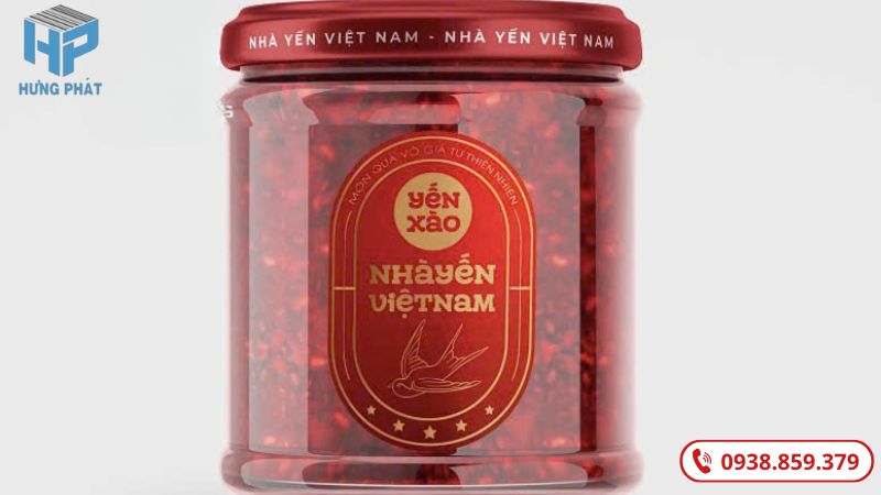 Tem nhãn yến sào hình elip mang lại sự sang trọng, tinh tế