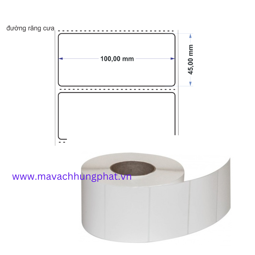 Giới thiệu về giấy in mã vạch kích thước 100mm x 45mm