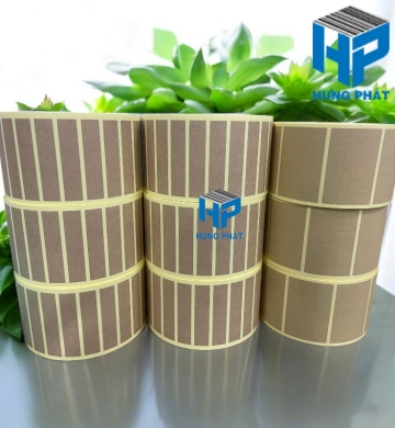 Giấy in mã vạch chất liệu giấy Decal Da bò (giấy Krafts)