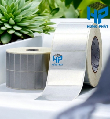 Giấy in mã vạch chất liệu Giấy Decal Xi bạc