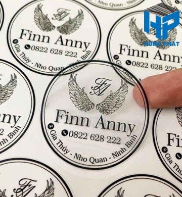 Tem nhãn In Chất liệu Decal Trong suốt