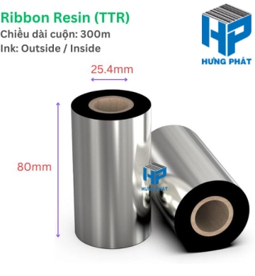 MỰC IN MÃ VẠCH RESIN 80MM X 300M - RUY BĂNG IN MÃ VẠCH