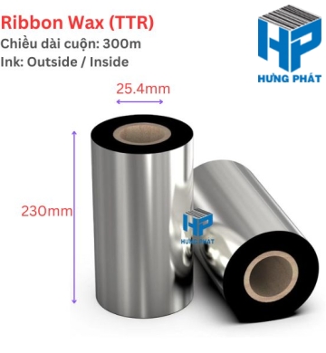 Mực in mã vạch Wax 230mm x 300m - Ruy băng in mã vạch