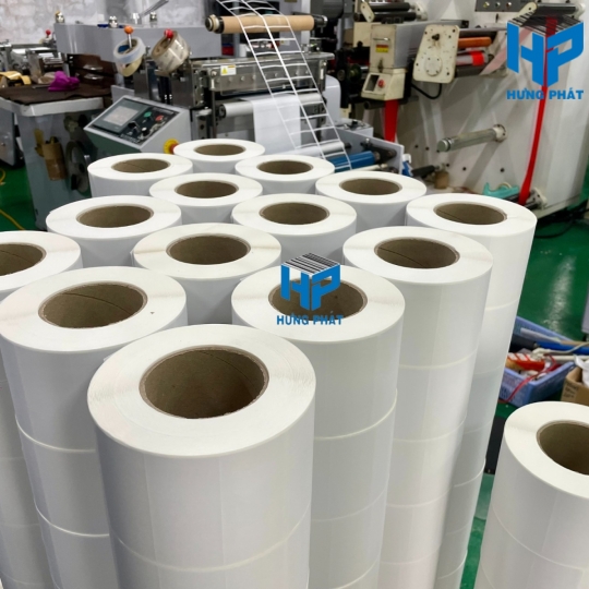 Giấy in mã vạch chất liệu Giấy Decal thường