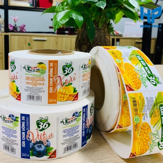 Tem nhãn in Decal nhựa PVC - Decal nhựa PP - Decal nhựa PET