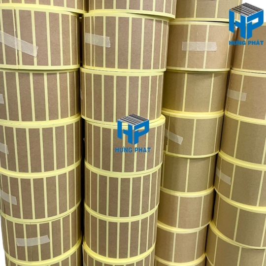Giấy in mã vạch chất liệu giấy Decal Da bò (giấy Krafts)