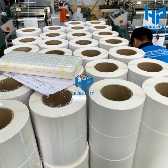 Giấy in mã vạch chất liệu giấy Decal Fasson AW0339 (Avery Denisson)